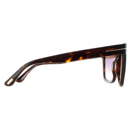 Tom Ford Square Womens Shiny Dark Havana Brown Gradient Selby FT0952
