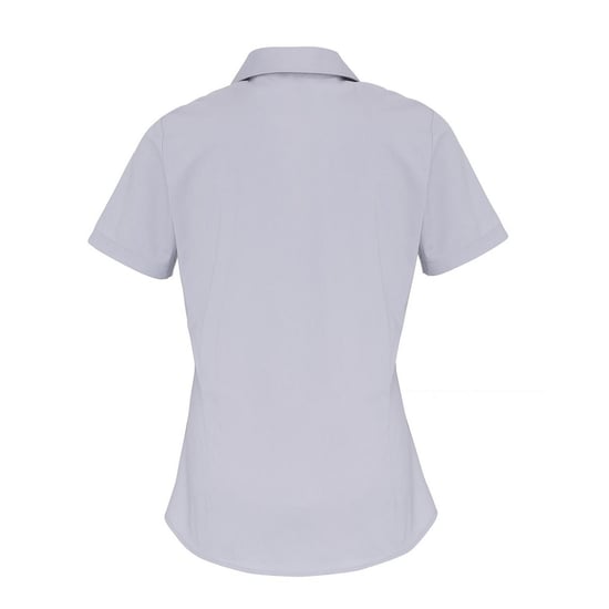 Premier Womens/Ladies Stretch Short-Sleeved Formal Shirt (Silver) - Image 2