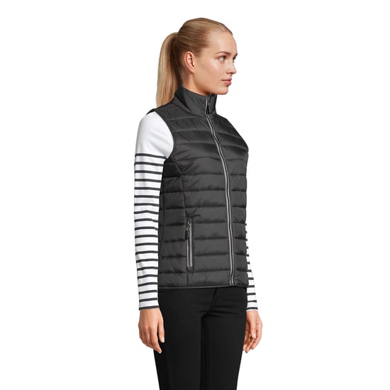 SOLS Womens/Ladies Wave Lightweight Body Warmer (Black) - Image 3