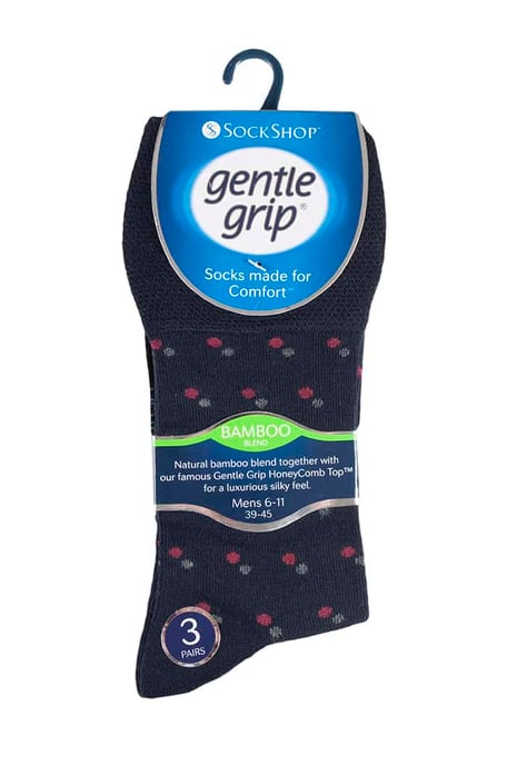Sock Shop Gentle Grip - 6 Pairs Mens Non Elastic Bamboo Socks - SOMRM05 - Image 2