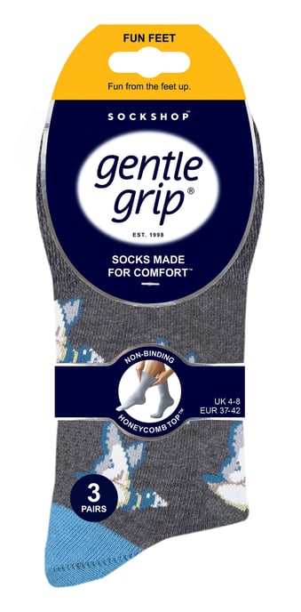 Gentle Grip - 6 Pares Calcetines No Elásticos - Love Birds - Image 2