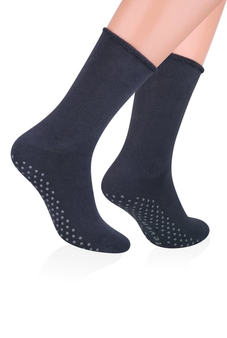Calcetines de Algodón para Hombre | Steven | Calcetines Casual Lisos con Grippers - Charcoal - Image 2