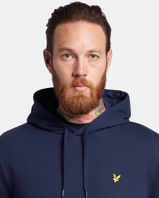 Lyle & Scott Pullover Hoodie Plus in Navy - Image 5