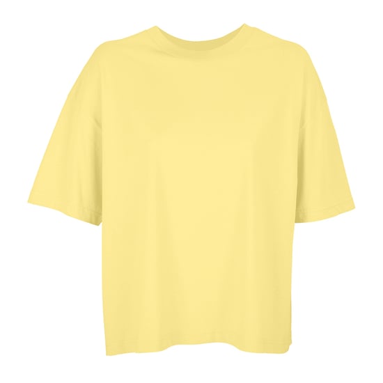 SOLS Womens/Ladies Boxy Organic Oversized T-Shirt (Light Yellow) - Image 1