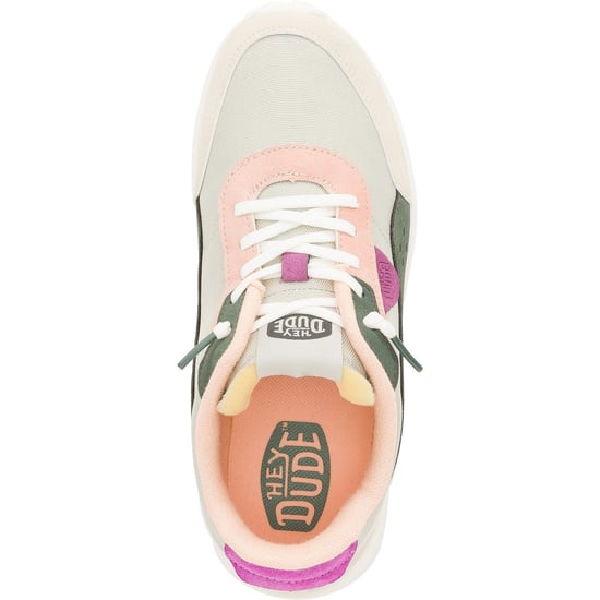HEYDUDE Hayden Colorblock Polyester Women's Dusty Olive/Multi Trainers - Image 4