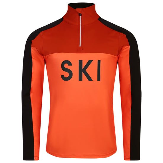 Dare 2B Mens Ski Core Stretch Base Layer Top (Puffins Orange/Rooibos Tea)