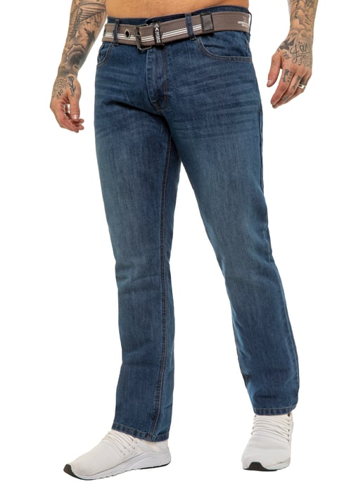 Enzo | Jeans de denim de diseñador para hombre, corte regular - Azul - Image 1