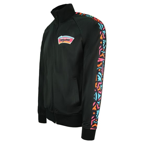 MitchelL & Ness San Antonio Zip Up Black Mens Track Jacket TRJKDF18006 SASBLCK1