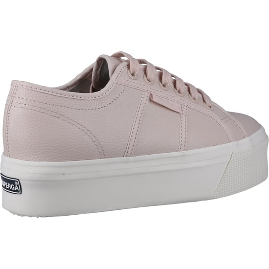 Superga 2790 Leather Women's Pink Almond Trainers - Image 2