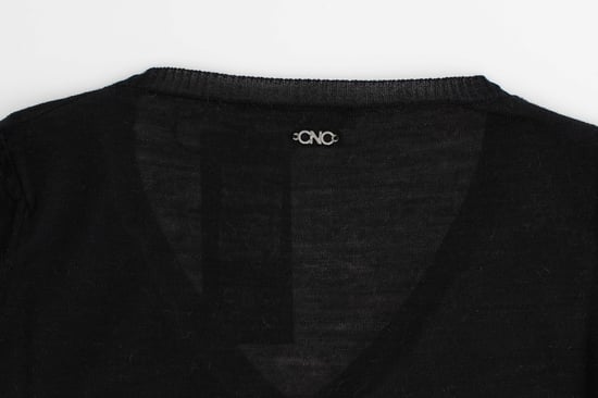 Suéter ligero negro de cuello en V para mujer de Costume National - Image 2