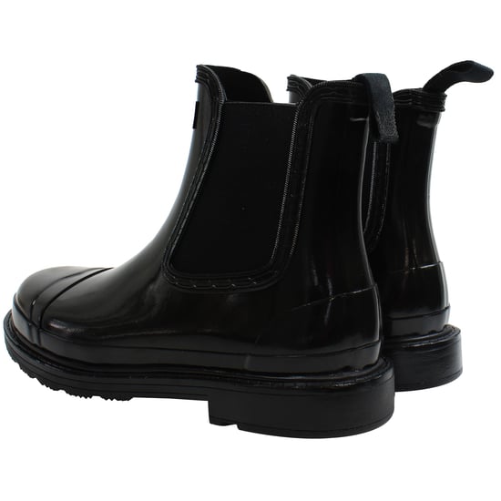 Hunter Commando Chelsea Gloss Stiefel negro para mujer - Image 2