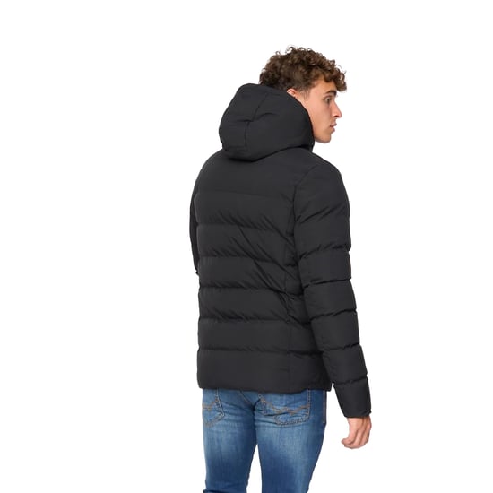 Crosshatch Mens Kampleys Embossed Padded Jacket (Black) - Image 2