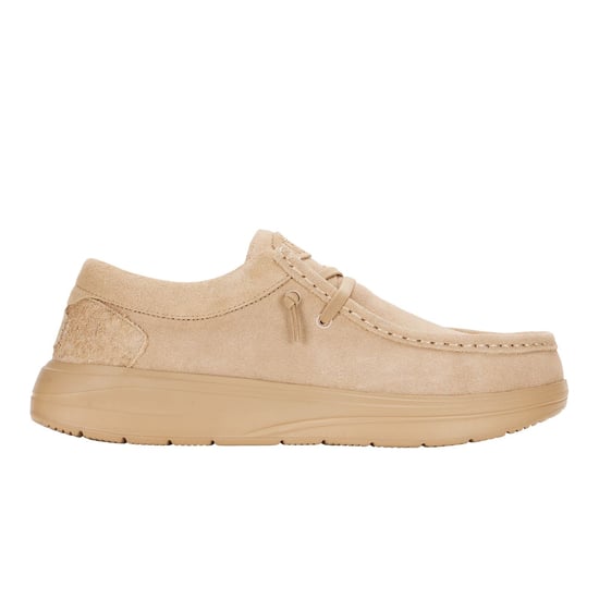 HEYDUDE Wally X Suede Men's Tan Boat Shoes - Image 4