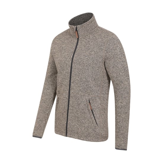 Mountain Warehouse Mens Idris III Full Zip Fleece Jacket (Beige) - Image 3
