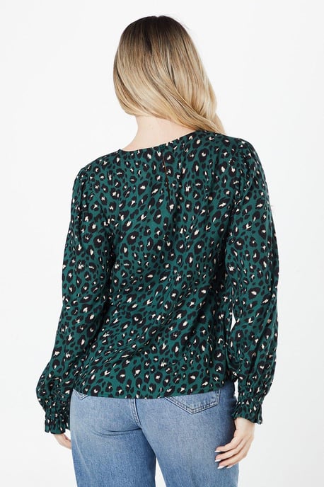 Animal Long Sleeve Blouse