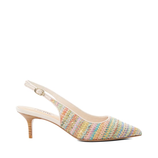 Dune Ladies Celima - Rainbow Raffia Sling-Backs