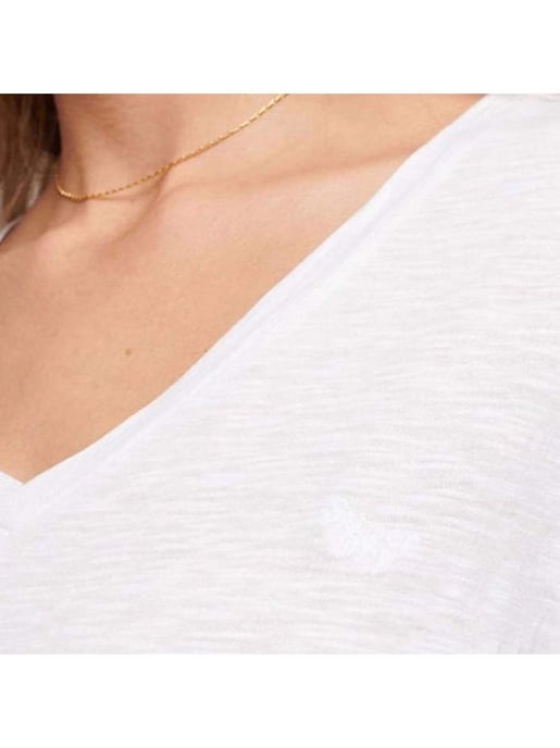 Camiseta Superdry para mujer con logotipo bordado y cuello en V - Image 2