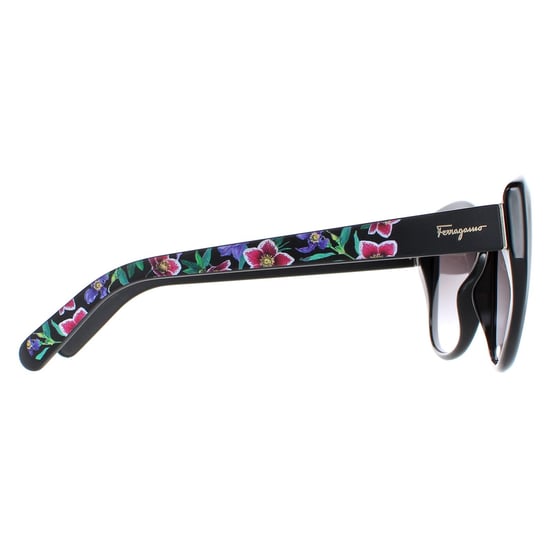 Salvatore Ferragamo SF912S 001 negro con estampado floral gris degradado gafas de sol - Image 3