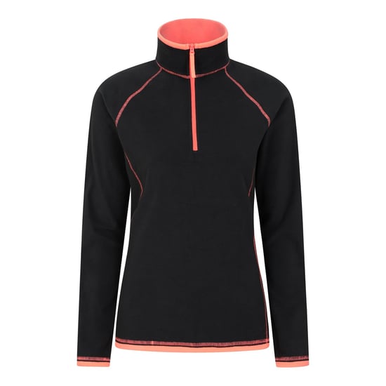 Mountain Warehouse Womens/Ladies Montana Half Zip Fleece Top (Jet Black) - Image 1