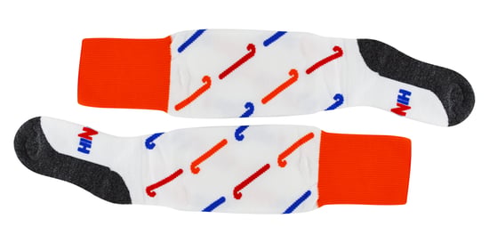 Calcetines de hockey con diseños de palos de hockey | Hingly | Hombres y mujeres | Ideal para deportes - Blanco - Image 2