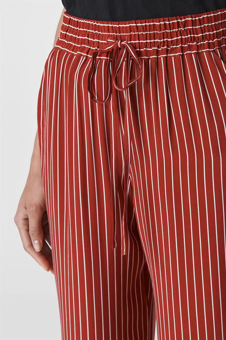 Wide leg stripe trousers