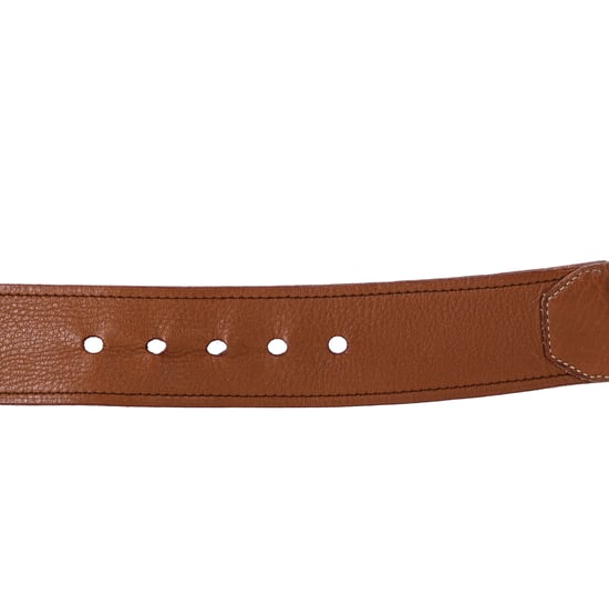 Prada Grained Belt in Brown Leather - Image 5
