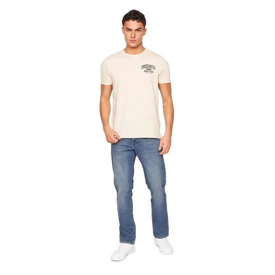 Crosshatch Mens Princed Denim Jeans (Light Wash) - Image 4