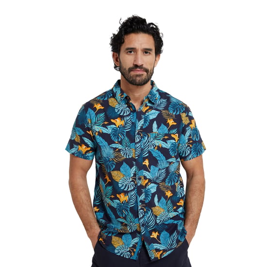 Mountain Warehouse Mens Tropical Short-Sleeved Shirt (Blue) - Image 1