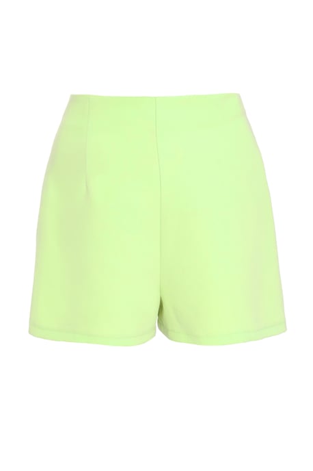 Lime Button Tailored Shorts