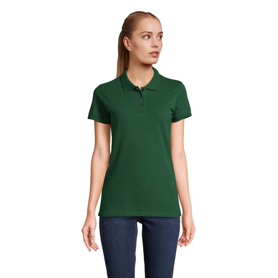 SOLS Womens/Ladies Perfect Polo Shirt (Bottle Green) - Image 1