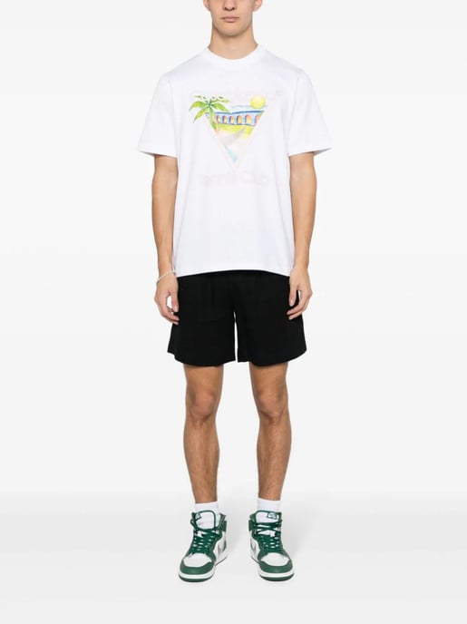 Camiseta blanca con estampado de iconos del Club de Tenis de Casablanca - Image 3