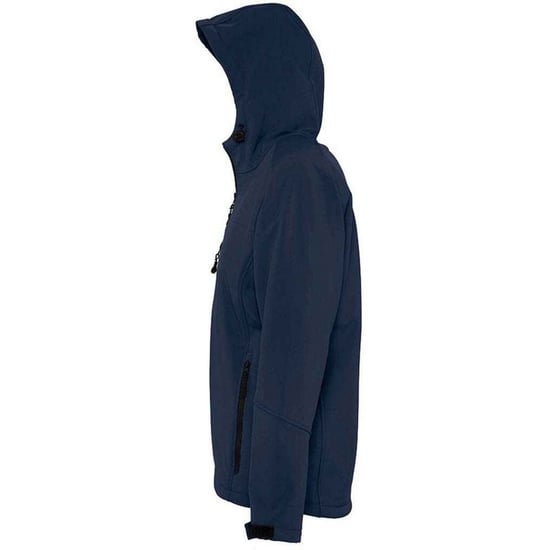 SOLS Mens Replay Hooded Soft Shell Jacket (French Navy) - Image 3