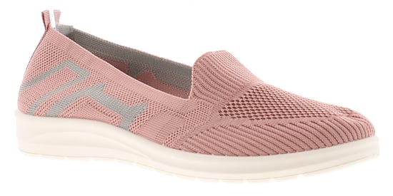 Platino Womens Flat Shoes Knit Slip On pink