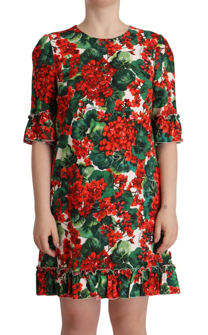 Vestido de Cambio Floral Multicolor Rojo de Dolce & Gabbana para Mujer - Image 1