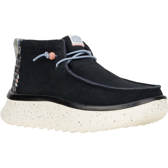 HEYDUDE Wendy Peak Hi Suede Women's Black Boots - Image 1