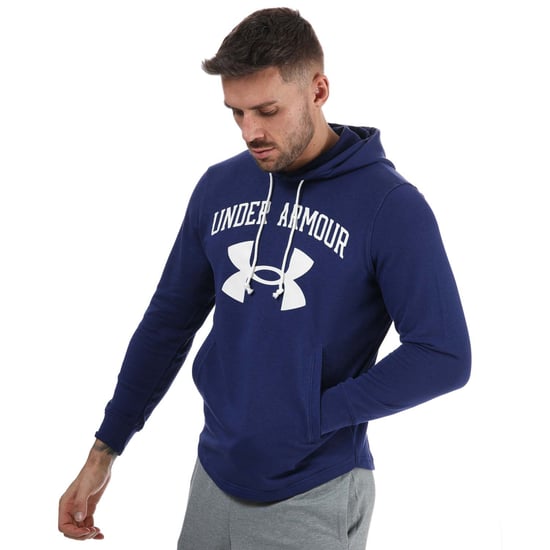 Men's Under Armour UA Rival Terry Big Logo Hoody in Blue