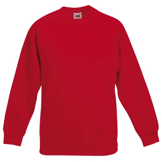 Fruit Of The Loom Childrens Unisex Raglan Sleeve Sweatshirt (Pack of 2) (Red) - Image 1
