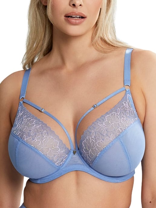 Valentina Luxe Plunge Bra Denim - Image 1