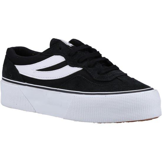 Superga 3041 Revolley Colorblock Platform Leather Women's Black/White Trainers - Image 1