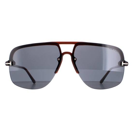 Tom Ford Aviador Hombre Brillante Marrón Claro Azul Gris Hugo 02 FT1003 - Image 1