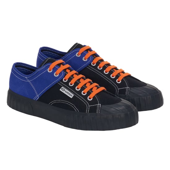 Superga Womens/Ladies Colour Block Trainers (White Avorio/Black/White)
