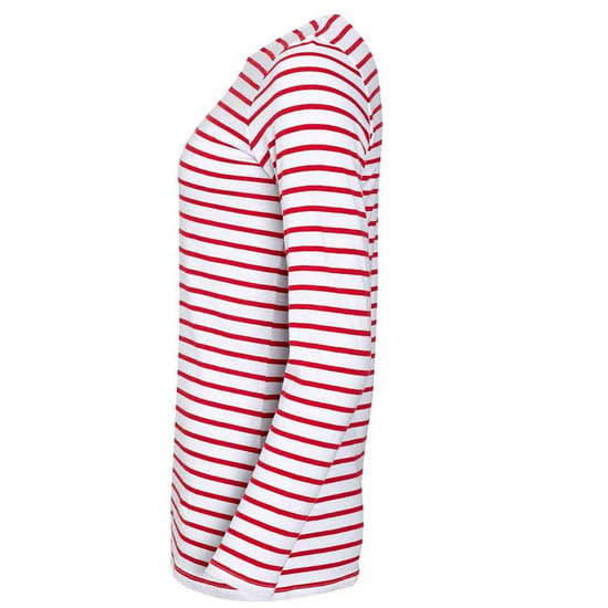 SOLS Womens/Ladies Marine Striped Long-Sleeved T-Shirt (White/Red) - Image 3