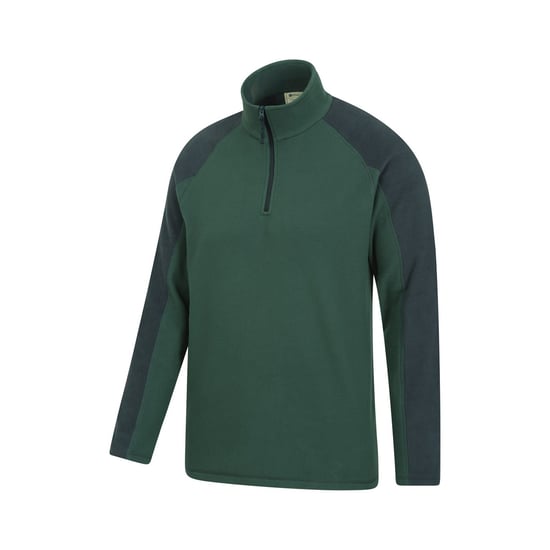 Mountain Warehouse Mens Ashbourne II Half Zip Fleece Top (Khaki Green) - Image 4