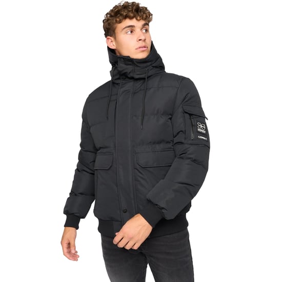 Crosshatch Mens Milwaka Bomber Jacket (Black) - Image 1