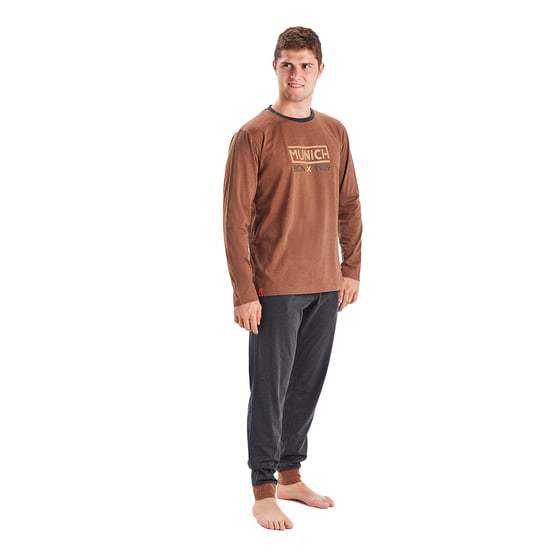Winter pajamas long sleeve round neck MU1 men