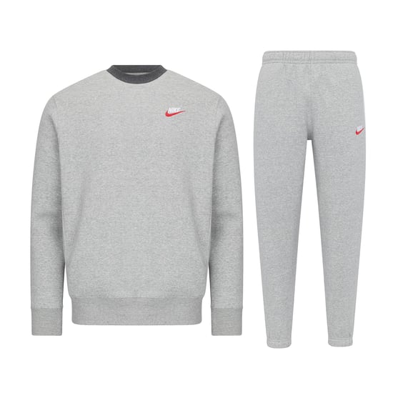 Nike Sportswear Men's Club Fleece Crew Tracksuit Grey - Image 1