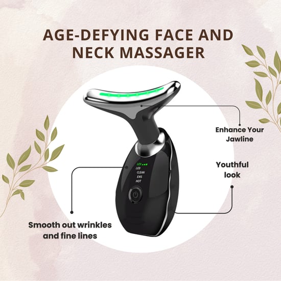 AGE -DEFYING FACE AND NECK MASSAGER - Black - Image 3