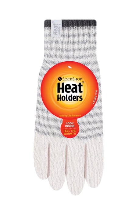 Heat Holders - Guantes térmicos con forro polar a rayas para mujer - Image 2