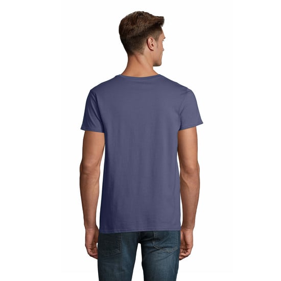 SOLS Mens Pioneer Organic Cotton T-Shirt (Denim) - Image 2