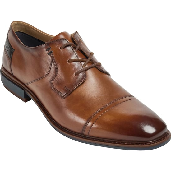Pod Savage Leather/Textile Men's Cognac Lace-Up Shoes - Image 1